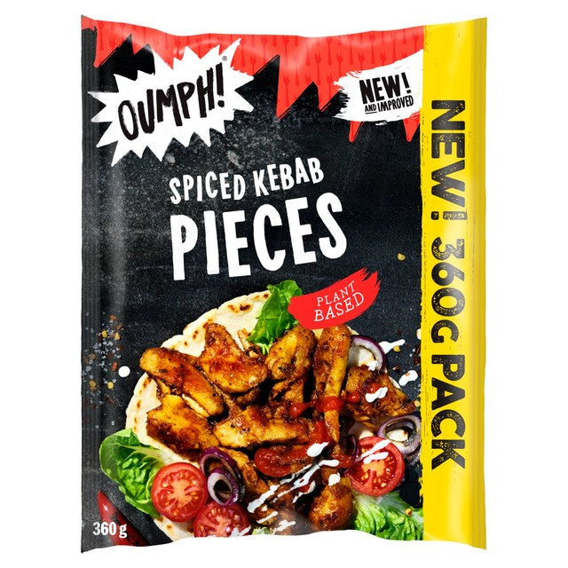 Oumph! spiced kebab pieces, imported from the UK