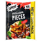 Oumph! spiced kebab pieces, imported from the UK