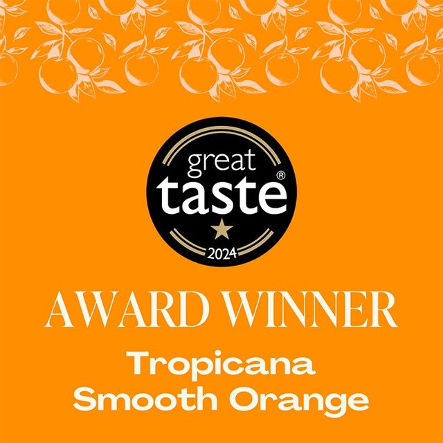 Tropicana smooth orange juice 4 x 250ml cartons (British brand)