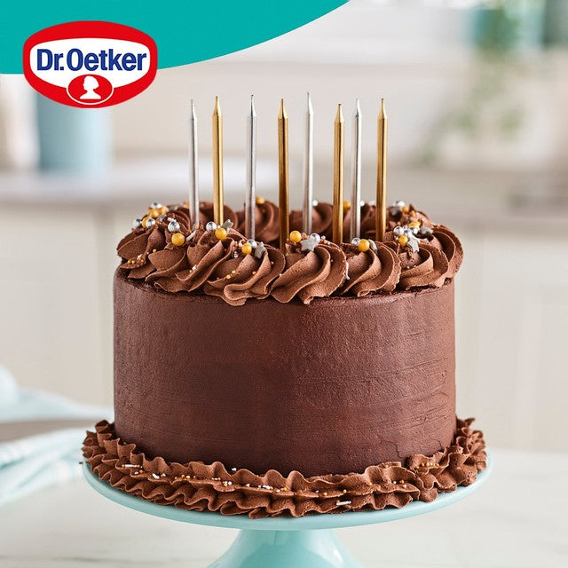 Dr. Oetker metallic birthday candles 12 pack - British product