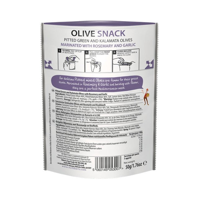 Mr Filbert's mixed olive snacks 50g, imported from the UK
