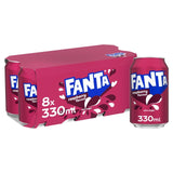 Fanta Zero Raspberry sparkling soft drink 8 x 330ml - British product