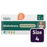 Naty BioEmbrace Big Pack nappies Size 4 (7-18kg), imported from the UK
