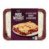 M&S gluten-free beef lasagne ready meal 400g, imported from the UK