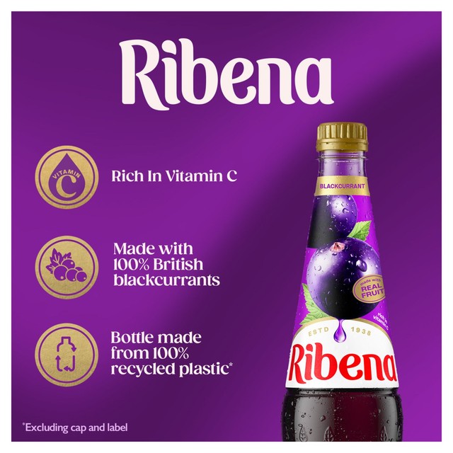 Ribena blackcurrant squash drink, UK version