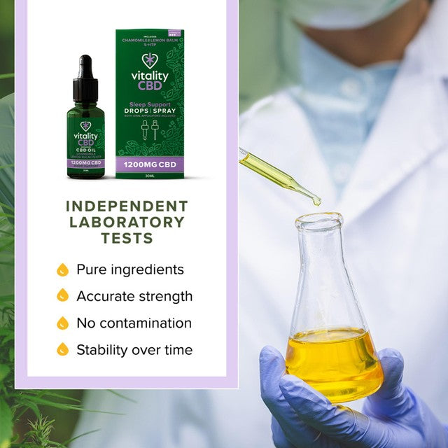 Vitality CBD Sleep Support Oil 1200mg Citrus Flavour 30ml (British brand)