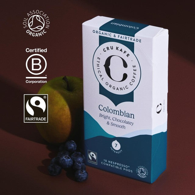 Cru Kafe Colombian coffee pods 20 pack - British product