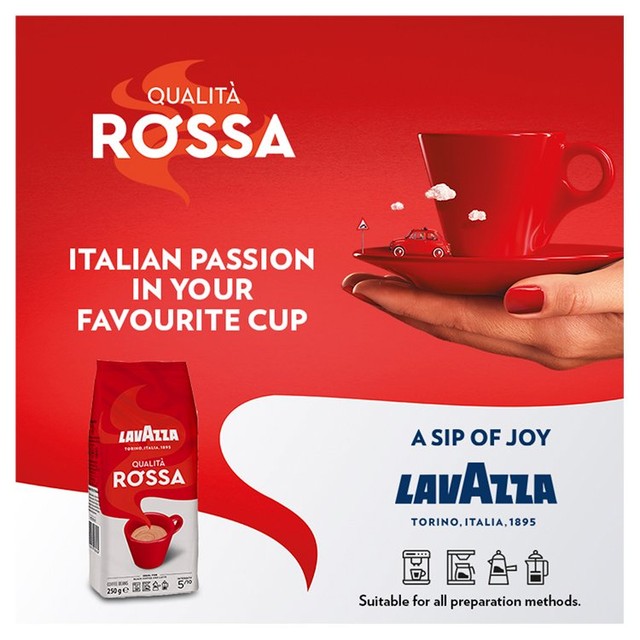 Lavazza Qualita Rossa coffee beans 250g, UK version