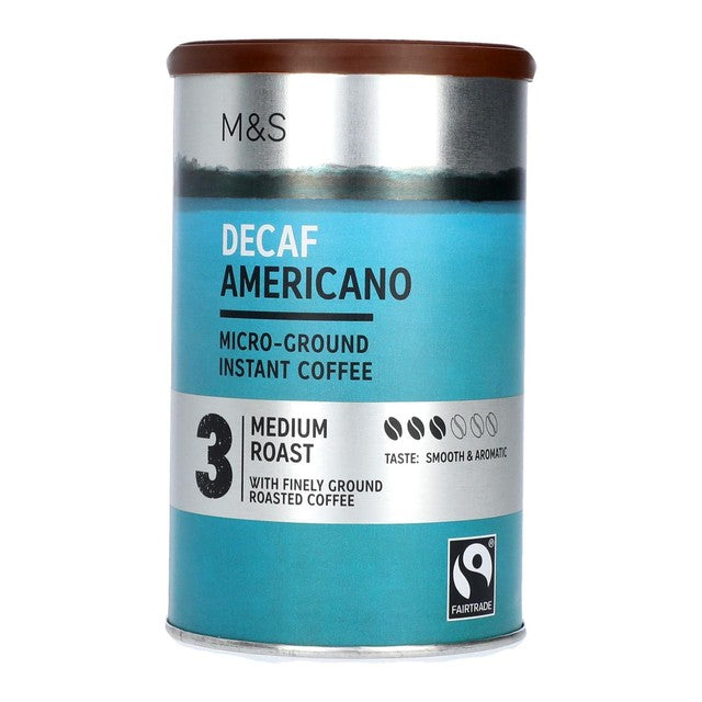 M&S Decaf Americano instant micro-ground coffee 100g, imported from the UK