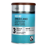 M&S Decaf Americano instant micro-ground coffee 100g, imported from the UK