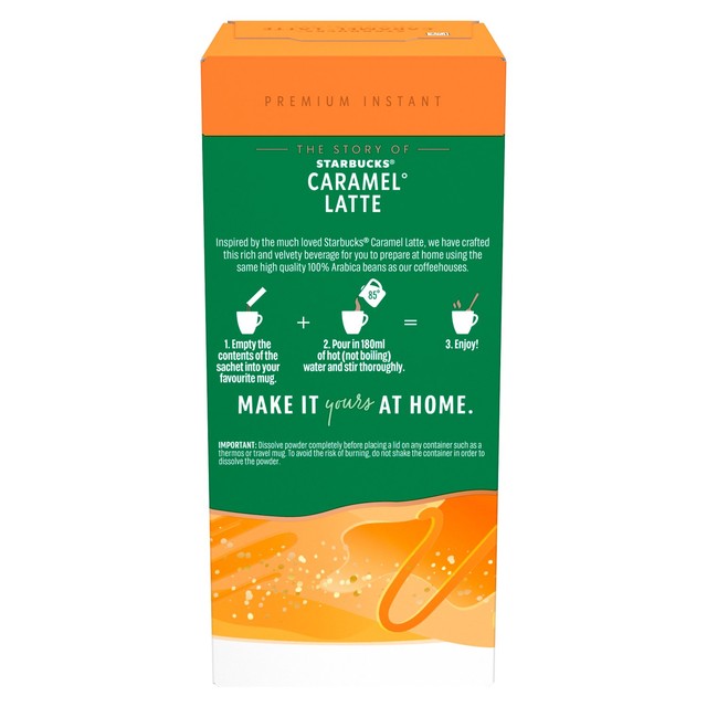Starbucks caramel latte instant coffee sachets (British brand)