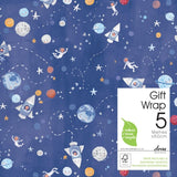 Deva Designs In Space gift wrap roll 5m x 50cm, UK version