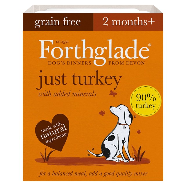 Forthglade Wet Dog Food Just 90% Turkey 395g - British product