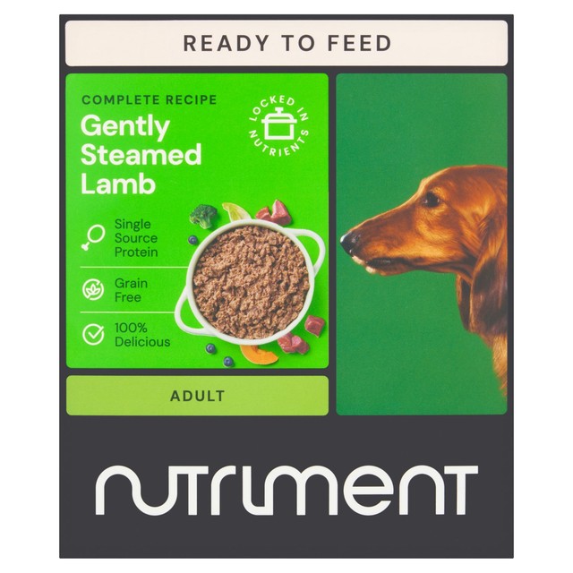 Nutriment Lamb wet dog food 395g, imported from the UK