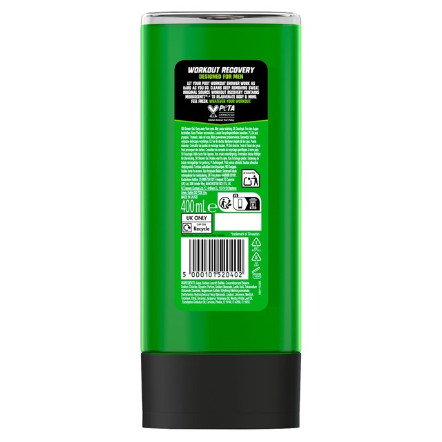 Original Source Workout Recovery Sweat Detox shower gel, UK version