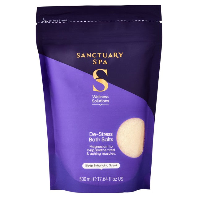 Sanctuary Spa de-stress Epsom bath salts for muscle relaxation (British brand)