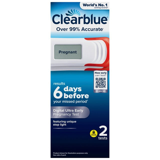 Clearblue Digital Ultra Early Pregnancy Test Kit 2 Tests - British product