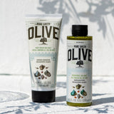 Korres Greek Olive & Sea Salt body cream, imported from the UK