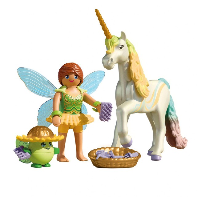 Playmobil Magical Unicorns Rainbow Flower playset, imported from the UK