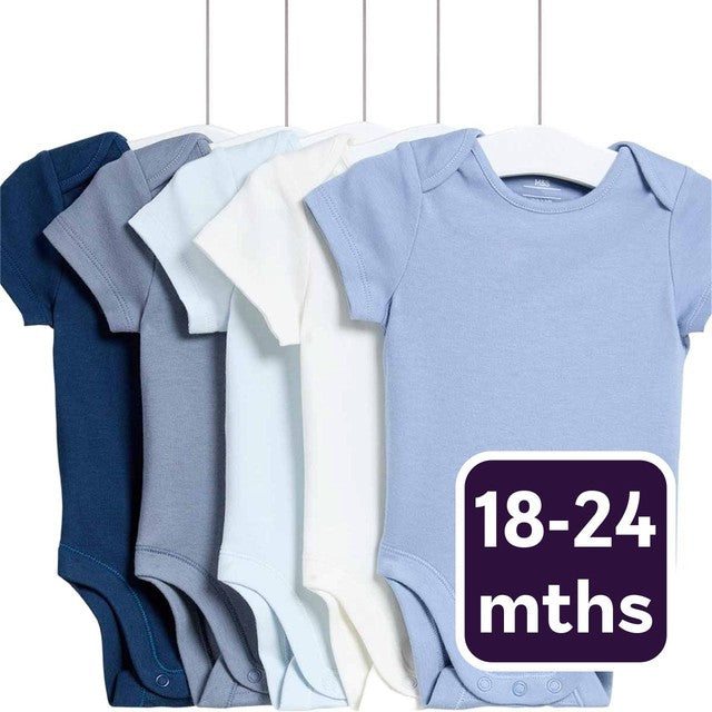 M&S baby bodysuits blue 18-24 months, imported from the UK