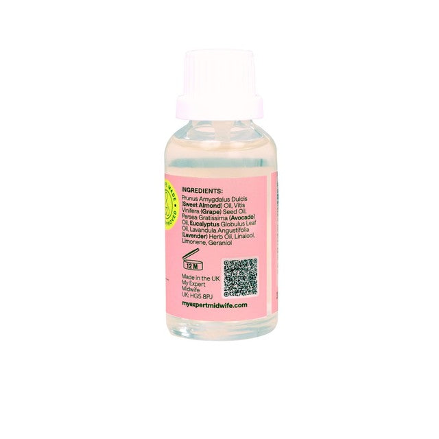 My Expert Midwife Peri Prep perineal massage oil 30ml, imported from the UK