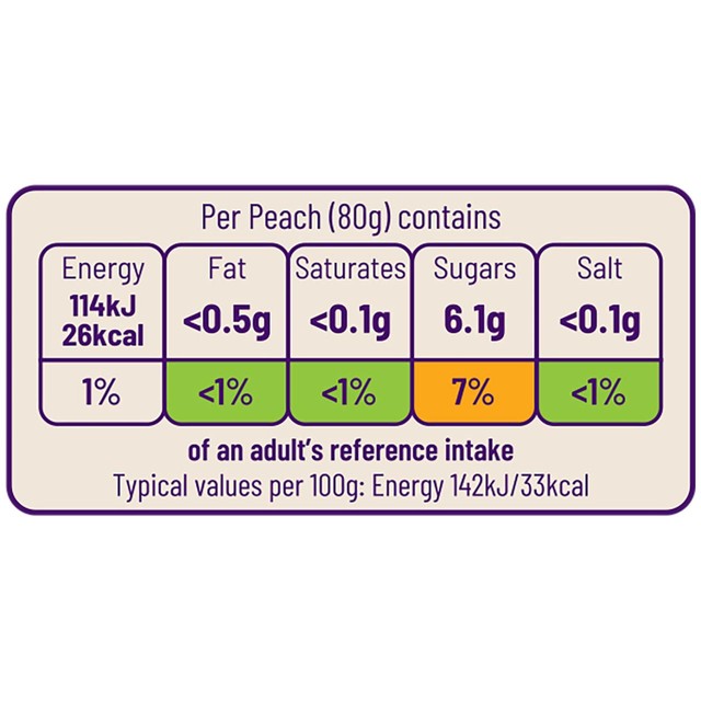 Ocado Ripe & Ready Peaches 4 pack, imported from the UK