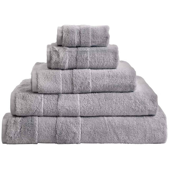 M&S Turkish Cotton Face Towels, Silver Grey, 2 Pack, imported from the UK