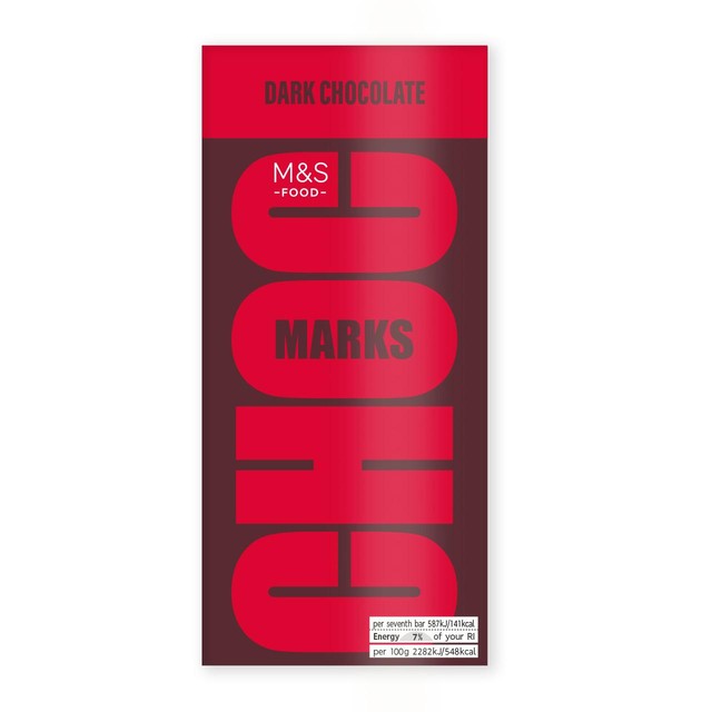 M&S dark chocolate bar 180g, imported from the UK