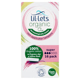 Lil-Lets organic non-applicator super tampons 16 pack, UK version