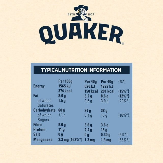 Quaker porridge oats 3kg imported from the UK