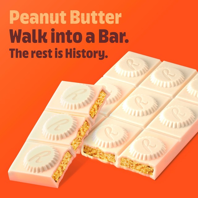 Reese's white chocolate peanut butter bar 90g, imported from the UK