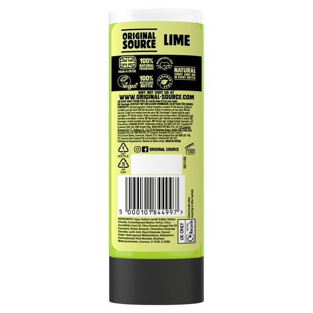 Original Source lime shower gel 250ml, imported from the UK