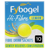 Fybogel Hi-Fibre Lemon laxative sachets 10 pack - British product