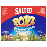 Popz salted microwave popcorn 6 x 90g, imported from the UK