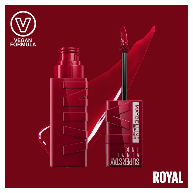 Maybelline SuperStay Vinyl Ink liquid lipstick in Royal, imported from the UK