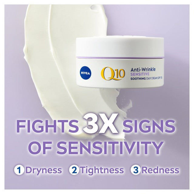Nivea Q10 Day Cream for Sensitive Skin 50ml, imported from the UK
