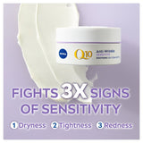 Nivea Q10 Day Cream for Sensitive Skin 50ml, imported from the UK