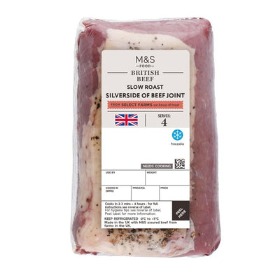 M&S Slow Roast Silverside Beef Joint 1.1kg Gir 4 porsjoner