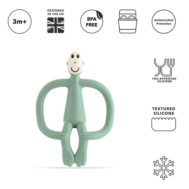 Matchstick Monkey Mint Green Teether, imported from the UK
