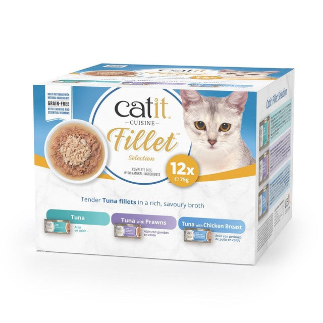 Catit tuna fillet variety pack for cats, imported from the UK