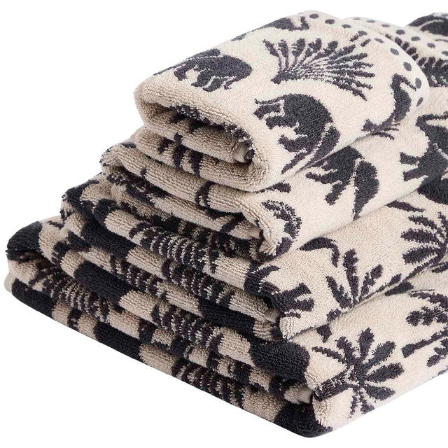 M&S pure cotton bath sheet Charcoal geometric design, imported from the UK