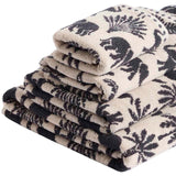 M&S pure cotton bath sheet Charcoal geometric design, imported from the UK