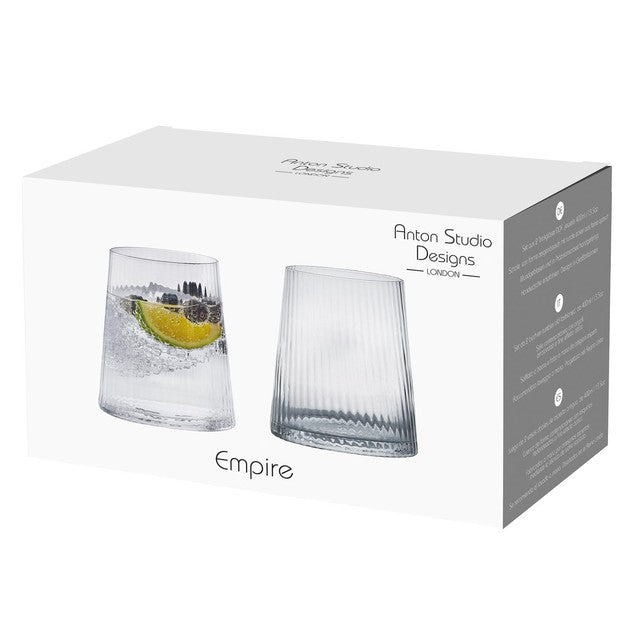 Anton Studio Designs Empire glass tumblers 400ml - British product