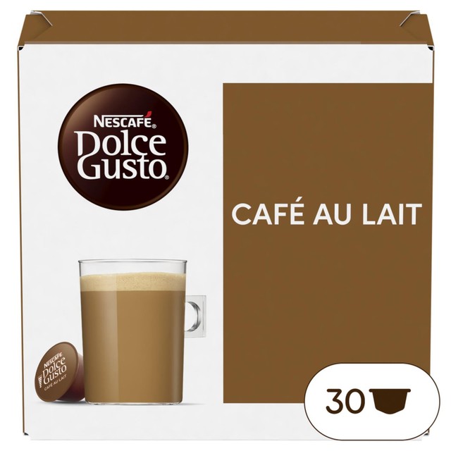 Dolce Gusto Café Au Lait coffee capsules 30 pack, imported from the UK