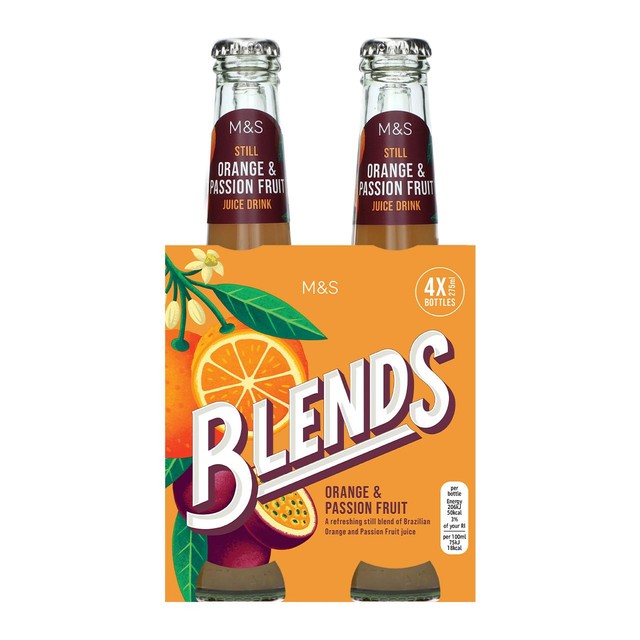M&S Orange & Passion Fruit juice drink 1.1L, imported from the UK