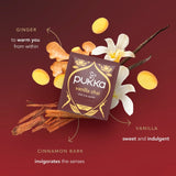 Pukka Herbs vanilla chai herbal tea bags 20 pack, imported from the UK