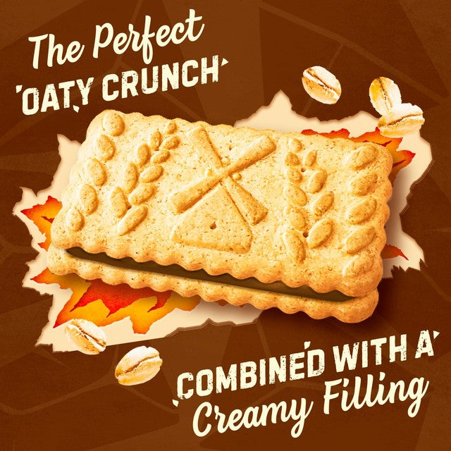 McVitie's Hobnobs Oaty Creams chocolate biscuits pack (British brand)