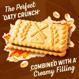 McVitie's Hobnobs Oaty Creams chocolate biscuits pack (British brand)