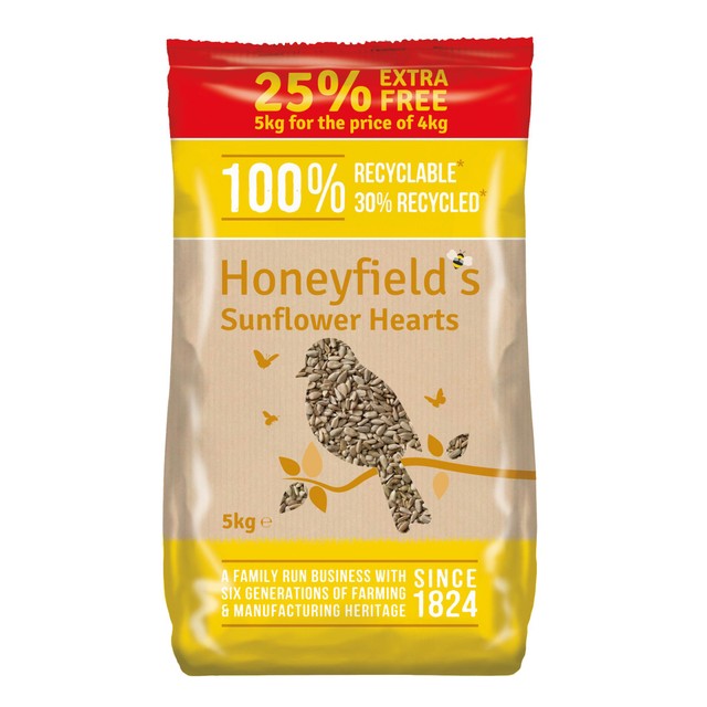 Honeyfield's Sunflower Hearts Wild Bird Food 5kg, UK version