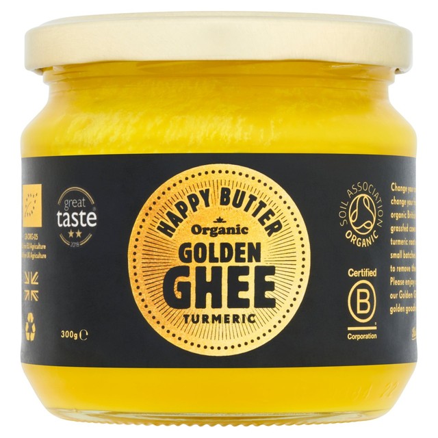 Happy Butter Organic Turmeric Ghee 300g, UK version